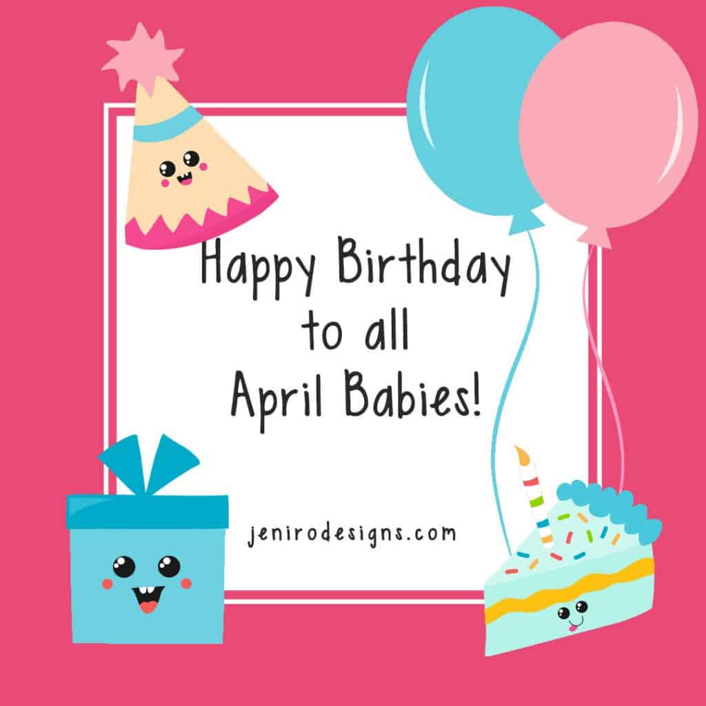April Birthday Wishes Jeni Ro Designs
