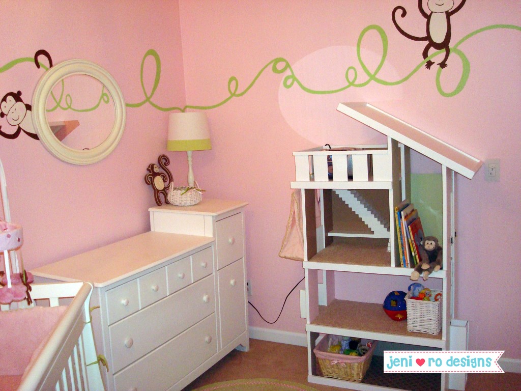 changing table and barbie house