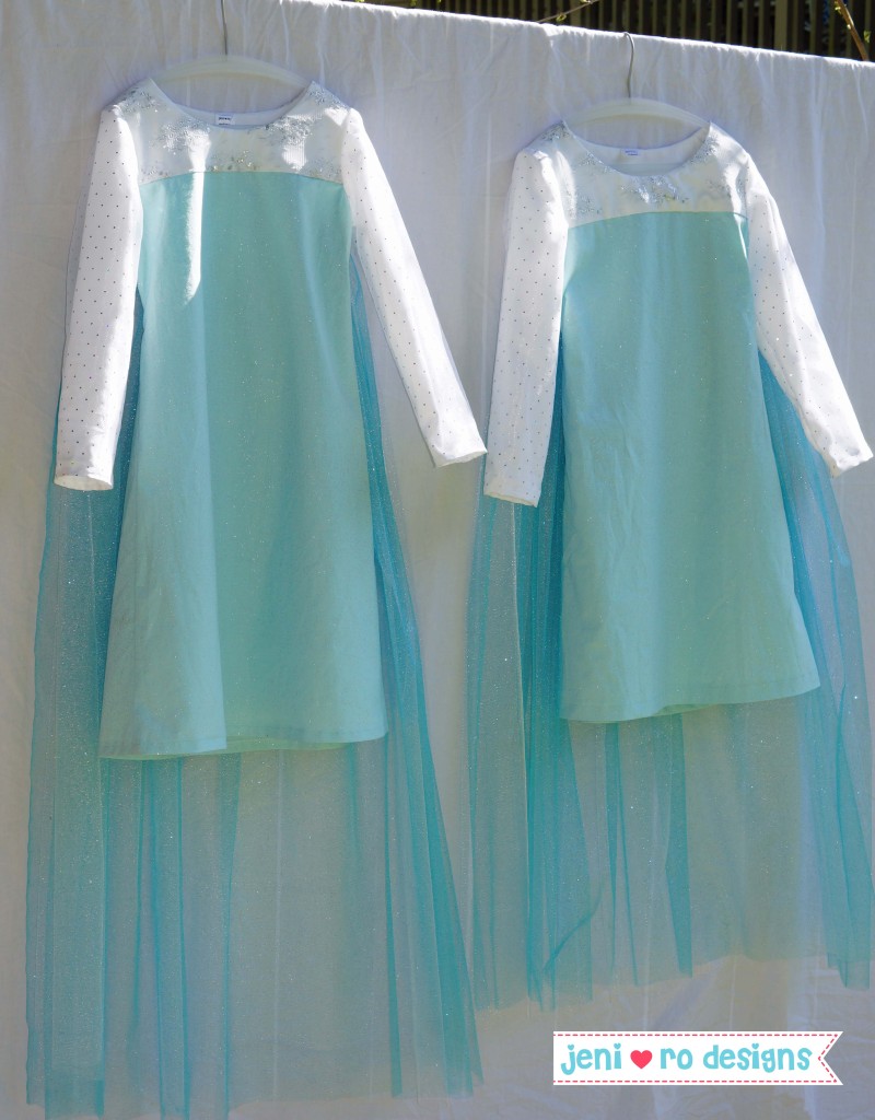 custom elsa dresses front on hangers