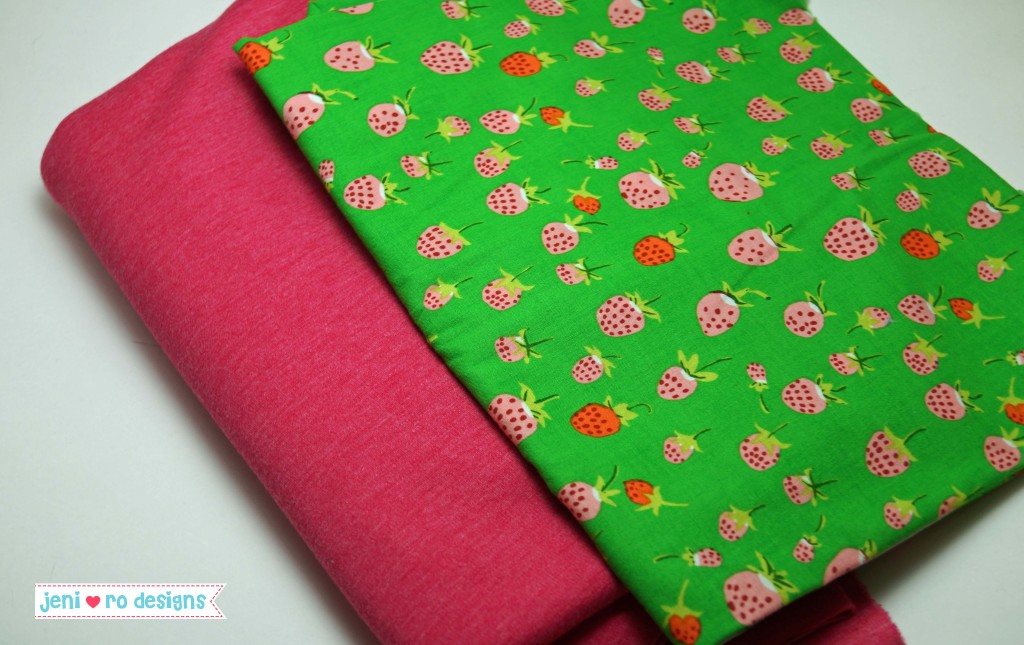 pink and strawberries fabric