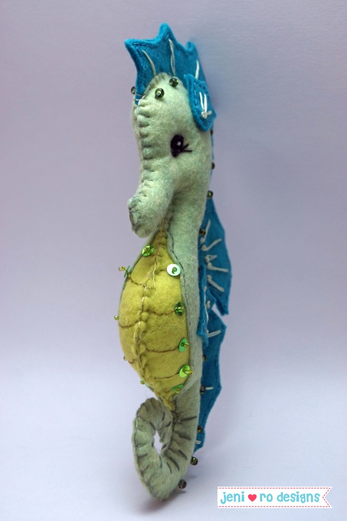 seahorse front side view