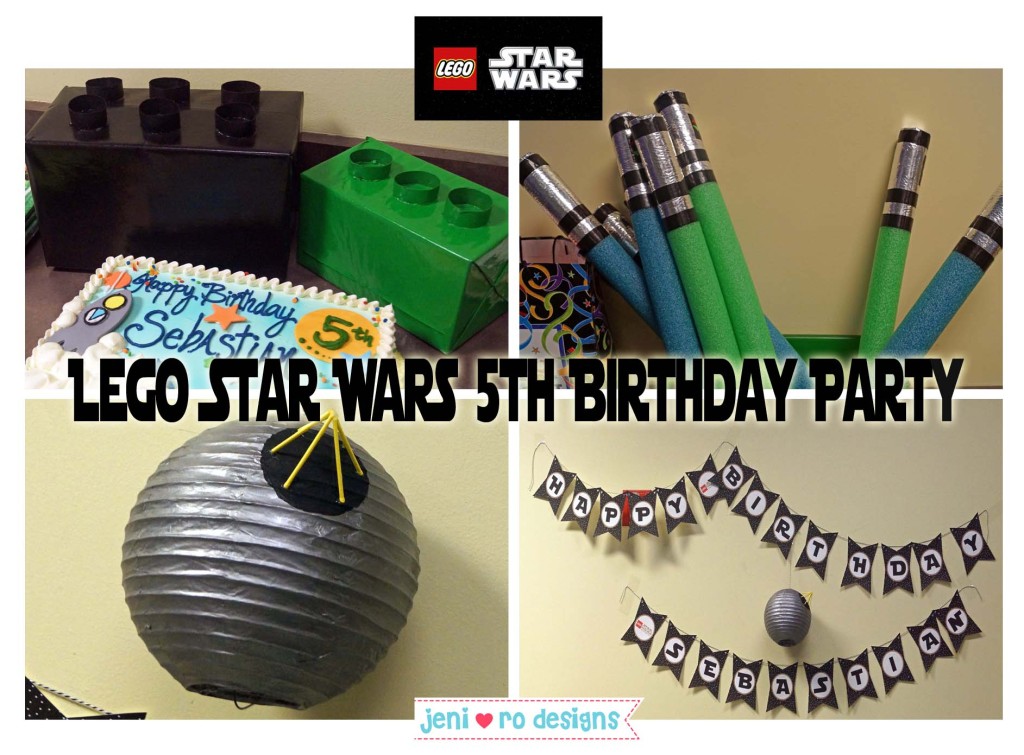 lego star wars 5th birthday party title image