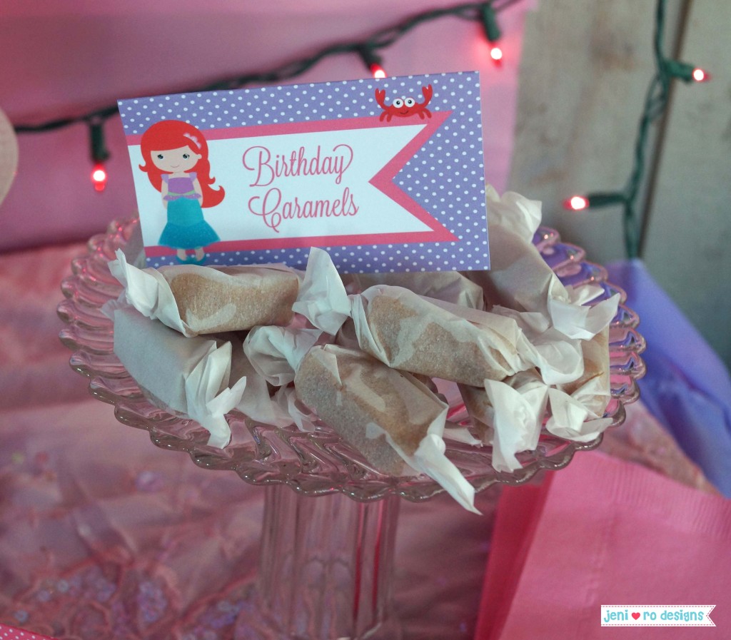 o 5th princess party caramels sticky wrapper