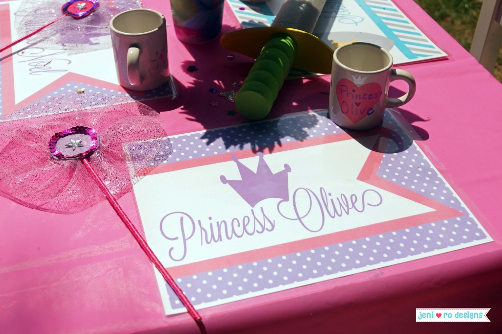 o 5th princess party place setting