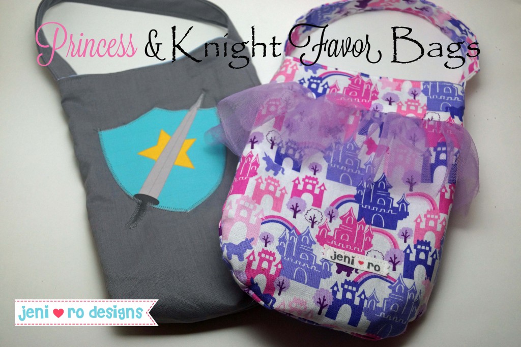 princess and knight favor bags title image