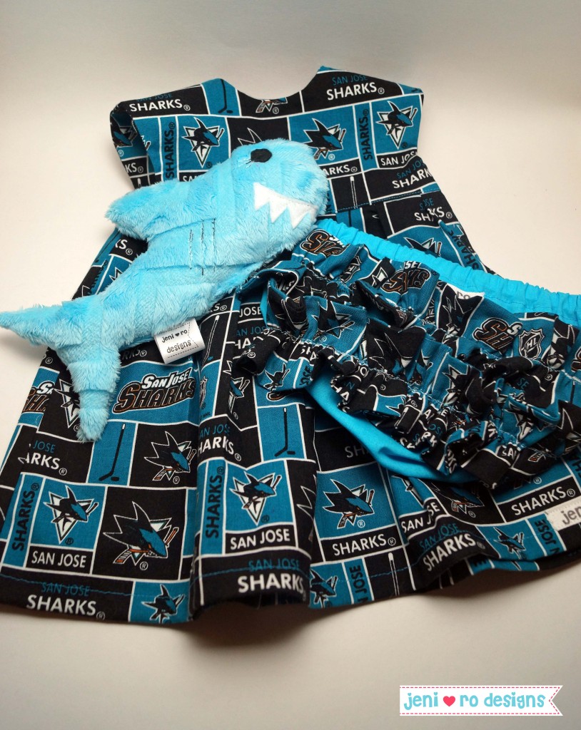 sharks dress bloomers and toy