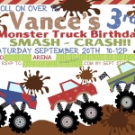 Monster Truck Birthday Party printable invitation, monster trucks, personalized - Image 2