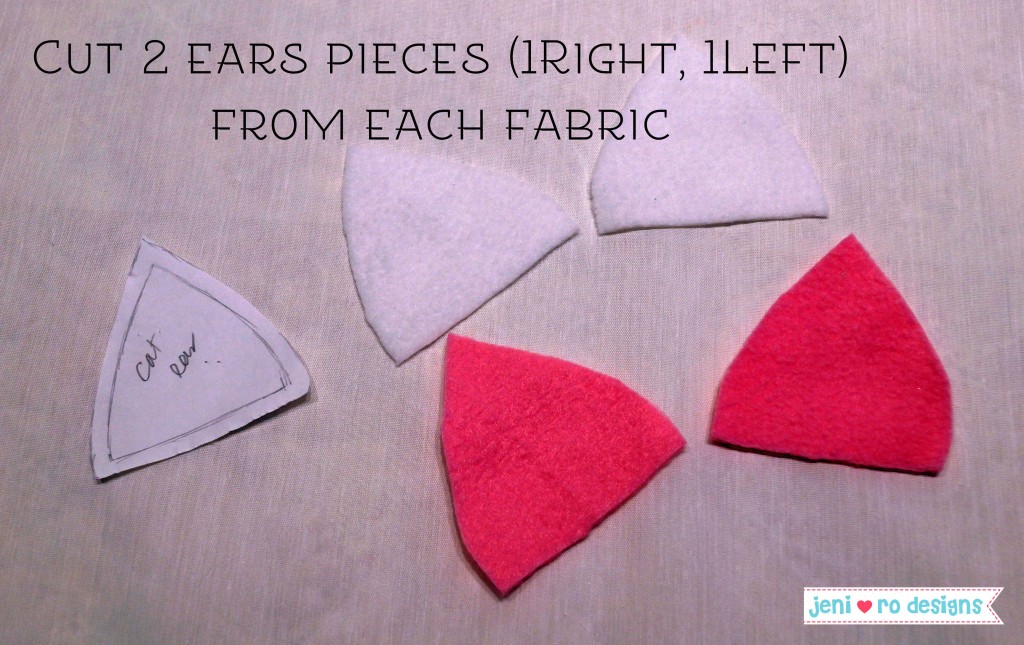 cut fabric with title