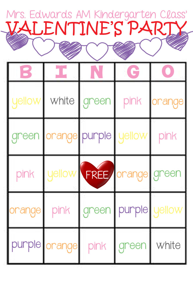 valentine bingo
