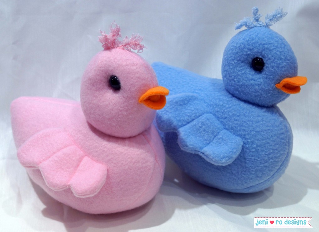 pink and blue custom ducks