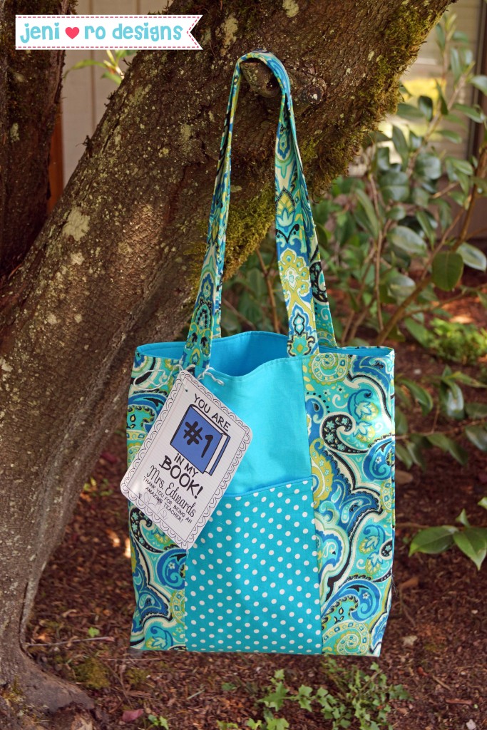 teacher gift 2015 blue tote