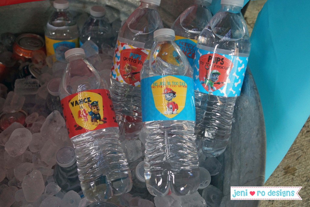 v paw patrol bday water bottle labels jeni ro designs