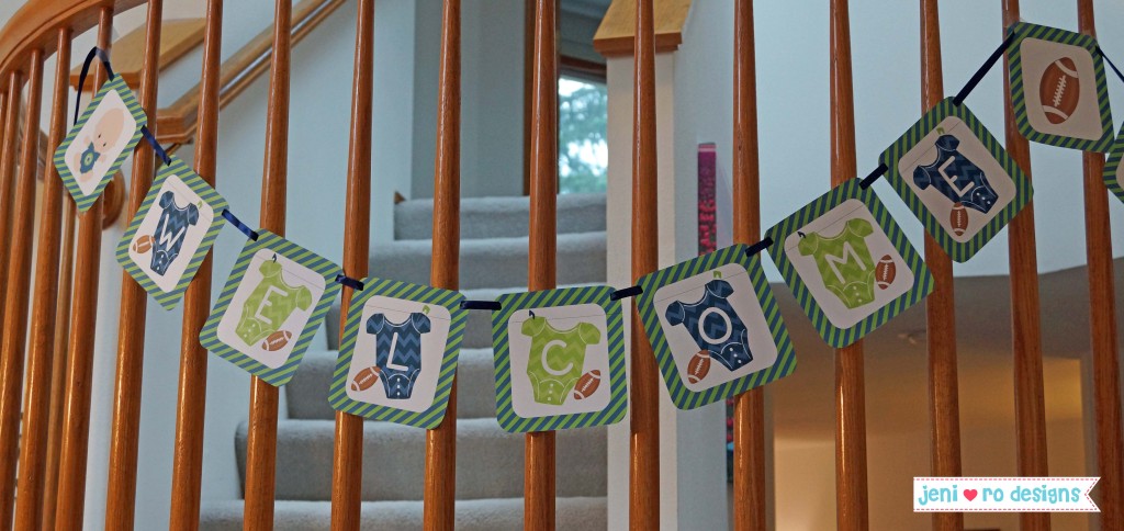 football fans dbl baby shower banner welcome
