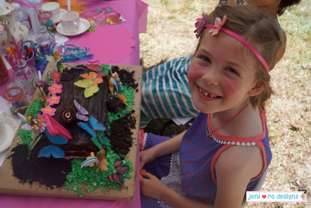 fairy garden bday birthday girl and cake jeni ro designs