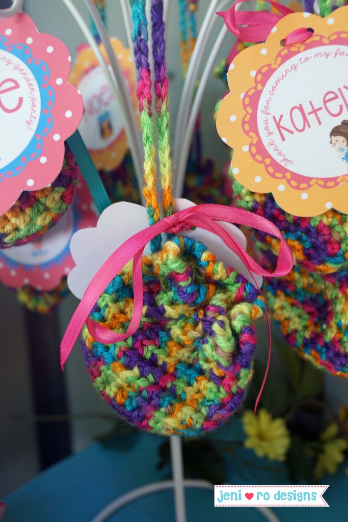 fairy garden bday crochet favor bag jeni ro designs