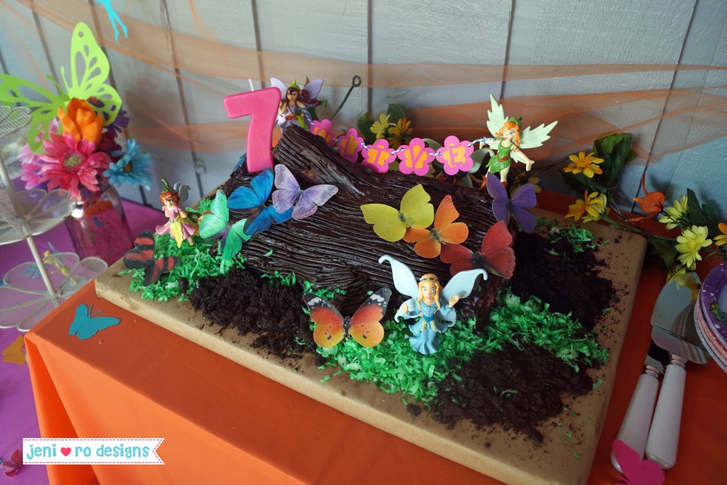 fairy garden bday log cake jeni ro designs
