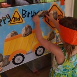 Party Game - Construction Birthday Party, Pin the Rock in the Dump Truck - Image 2
