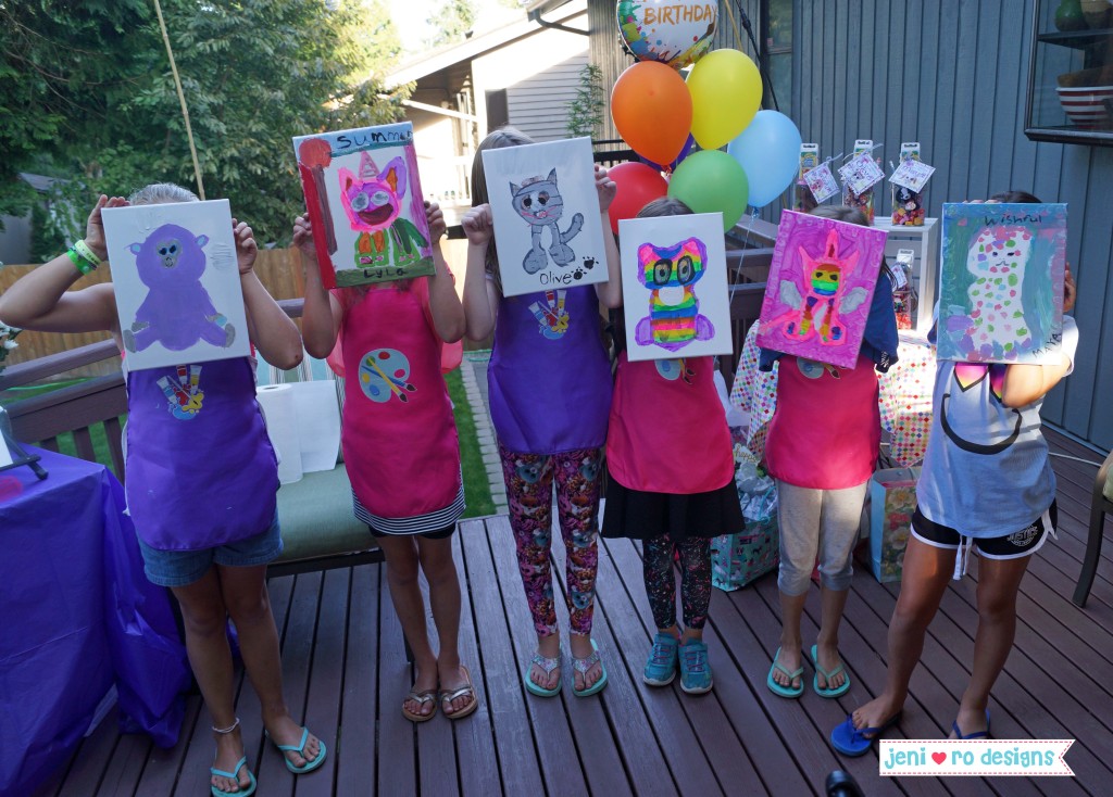 beanie boo painting bday party jeni ro designs finished masterpieces