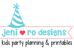 jeni ro designs party planning logo