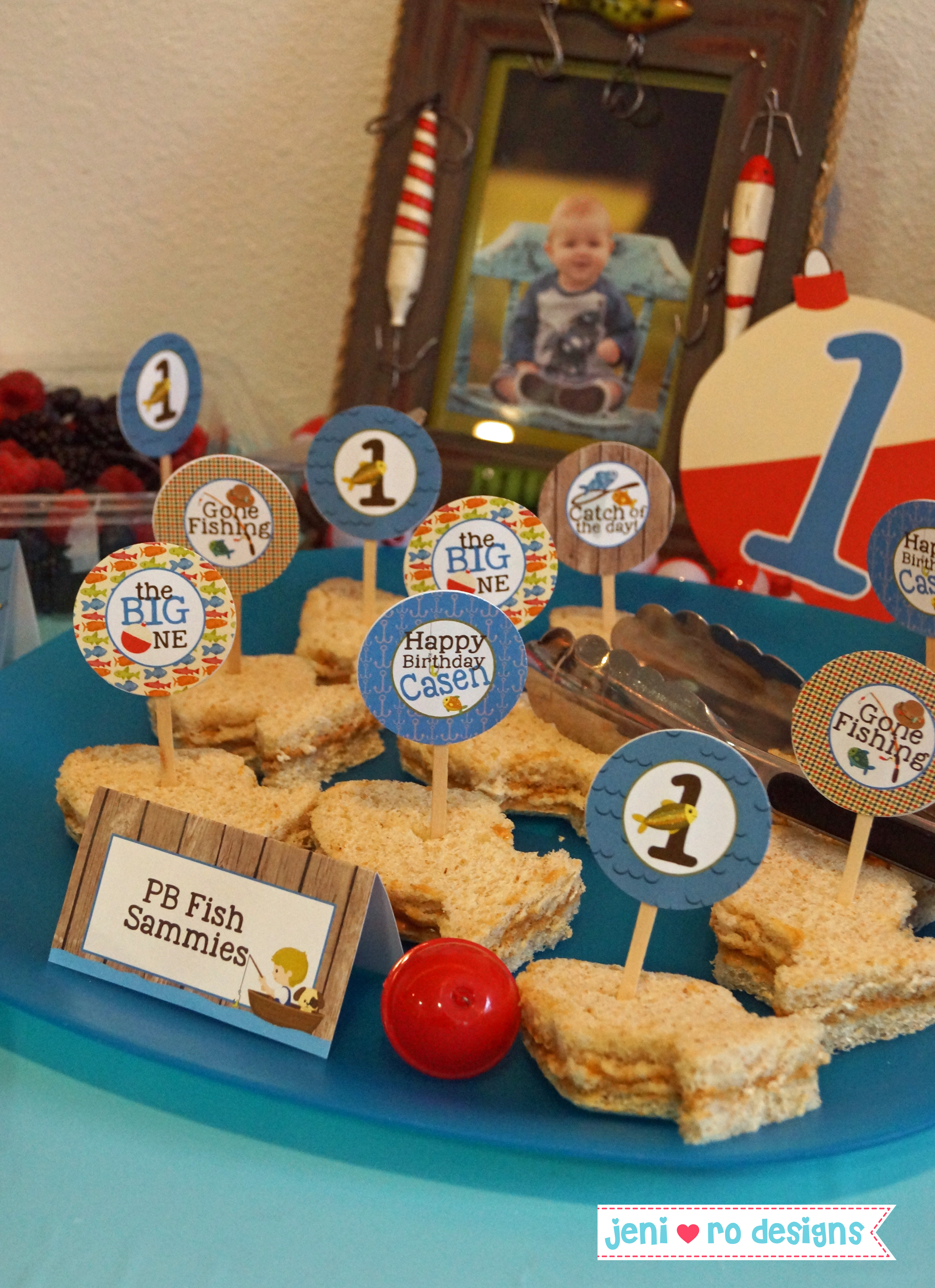Gone Fishing Happy 1st First One Birthday Party Decor Fisherman