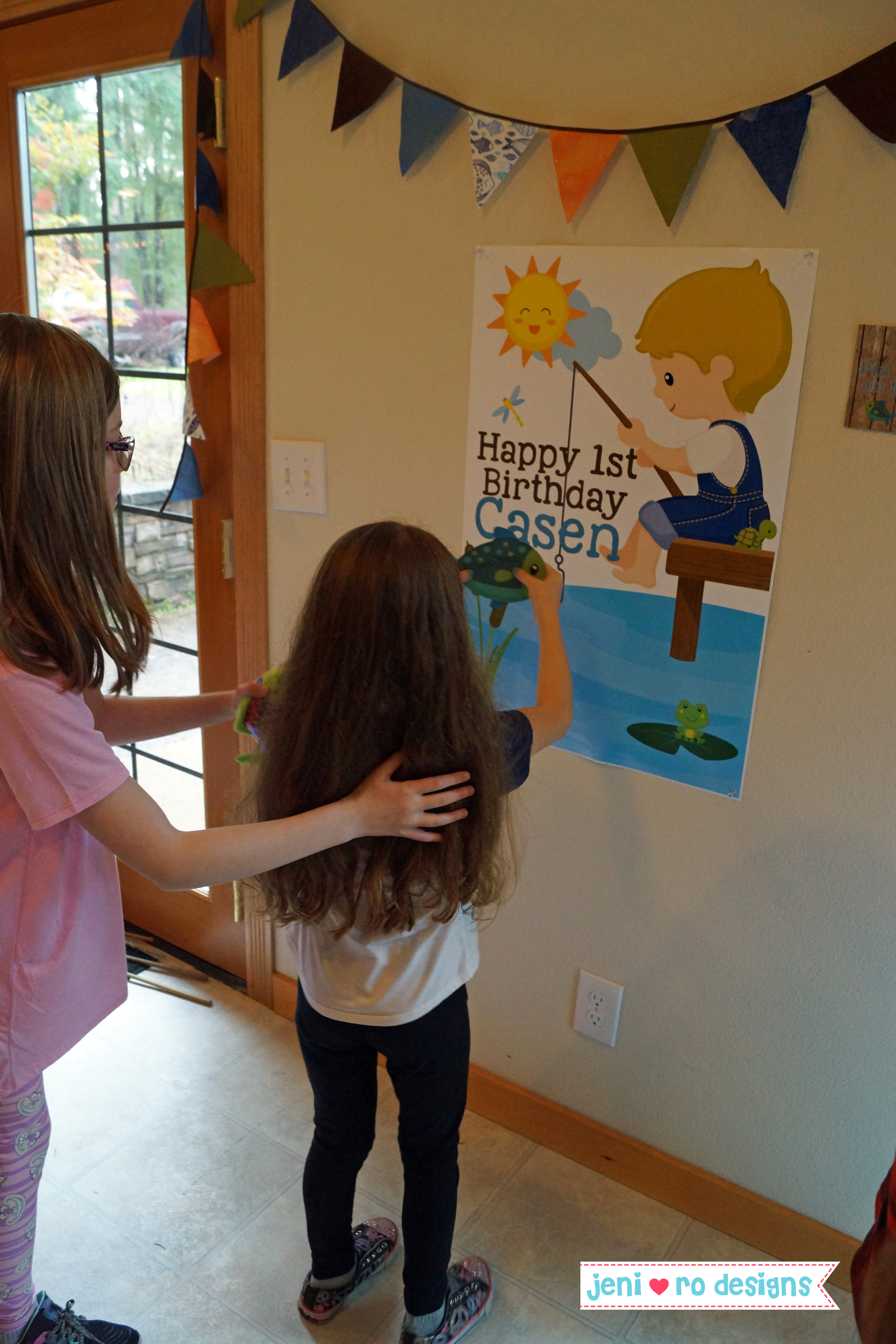 Party Game - Pin the fish on the hook - Fishing Birthday