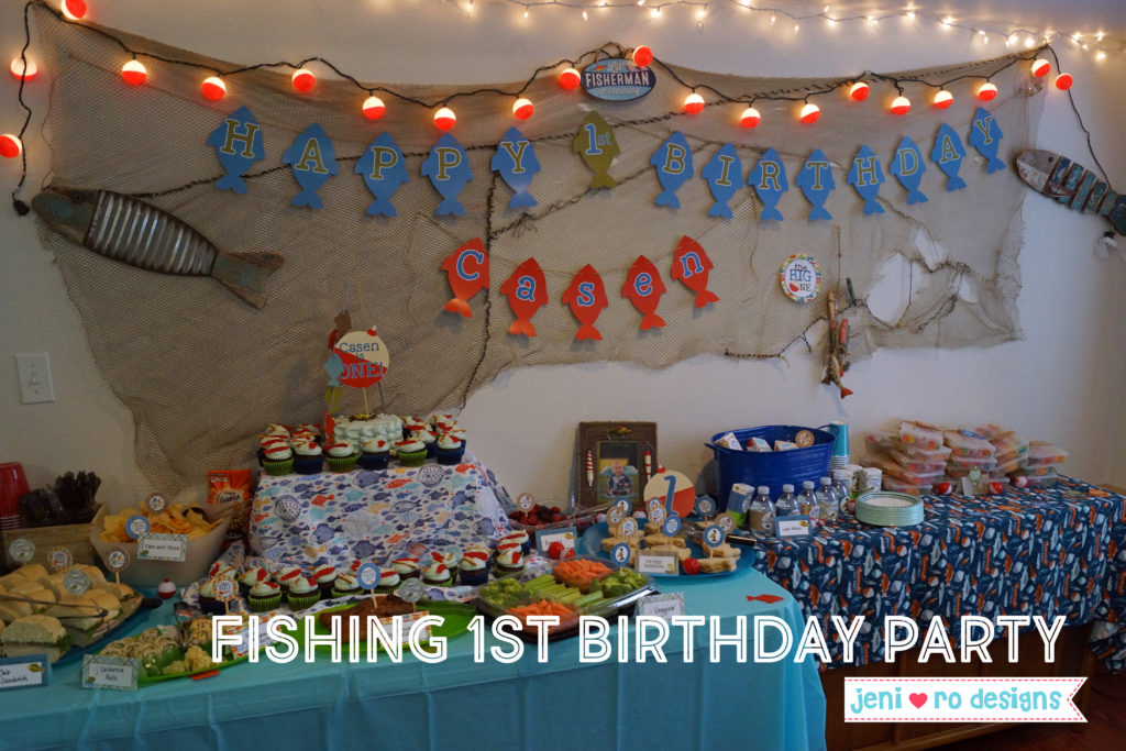 Sursurprise O FISH ALLY Fishing Theme 1st Birthday Decorations