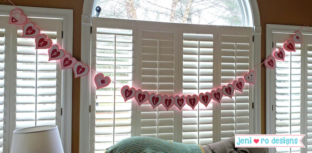 Valentine's party printables Banner featuring hearts and animals 