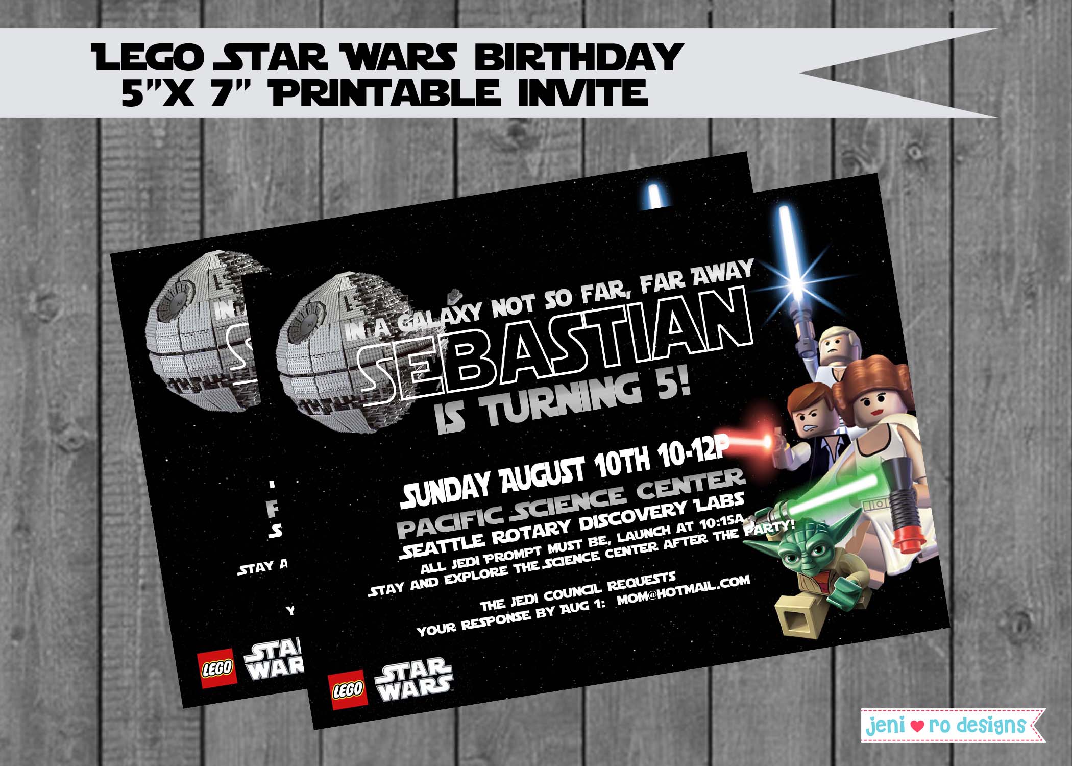 lego star wars invitation