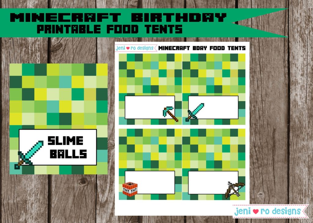 Minecraft Birthday Printable Set • jeni ro designs