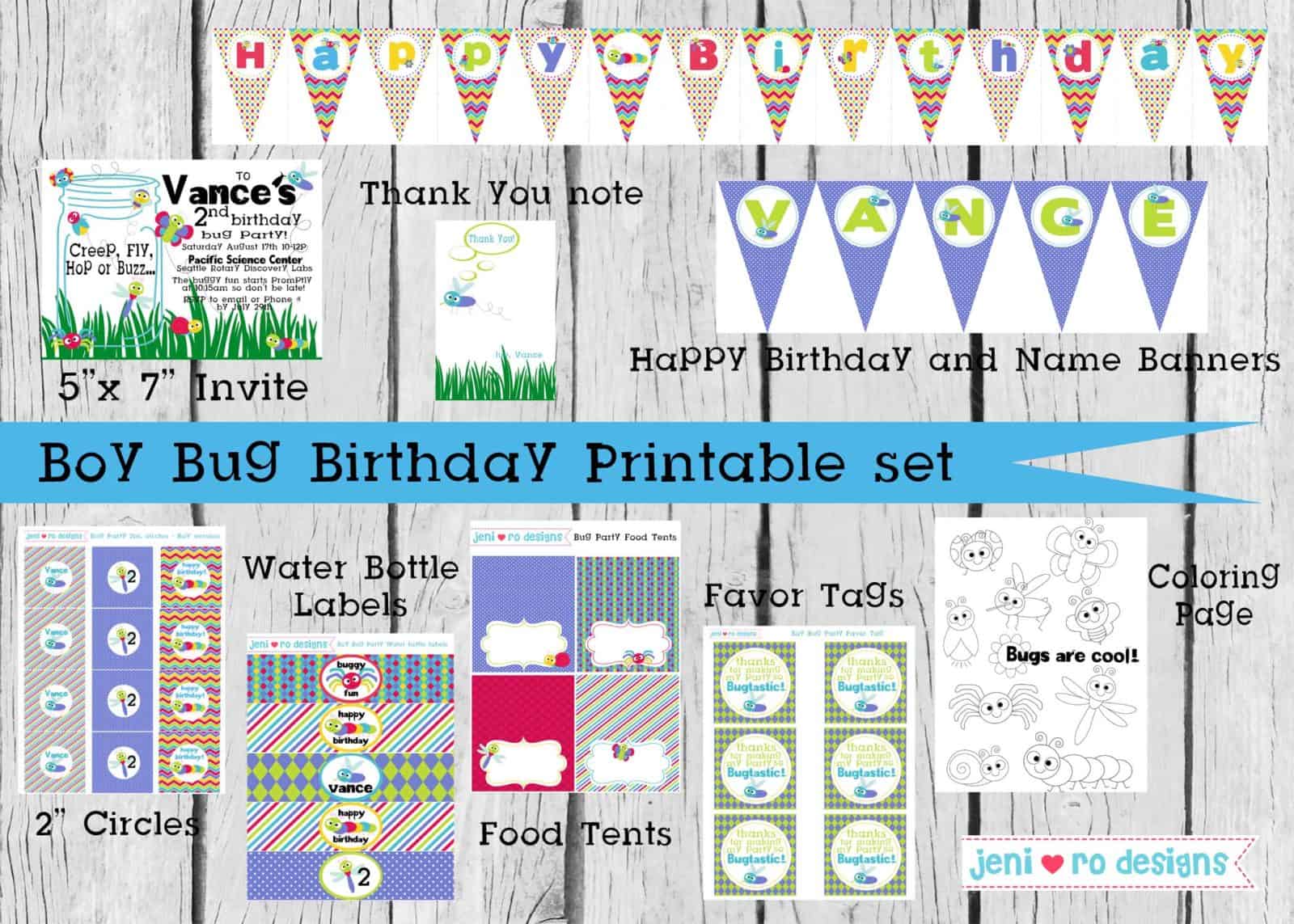 Bug Birthday Party printable set, Bugs, Bug party, Insects, Creepy ...