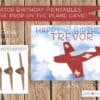 Party Game - Pin the Propellor on the Plane Printable game - Airplane birthday - Aviator birthday