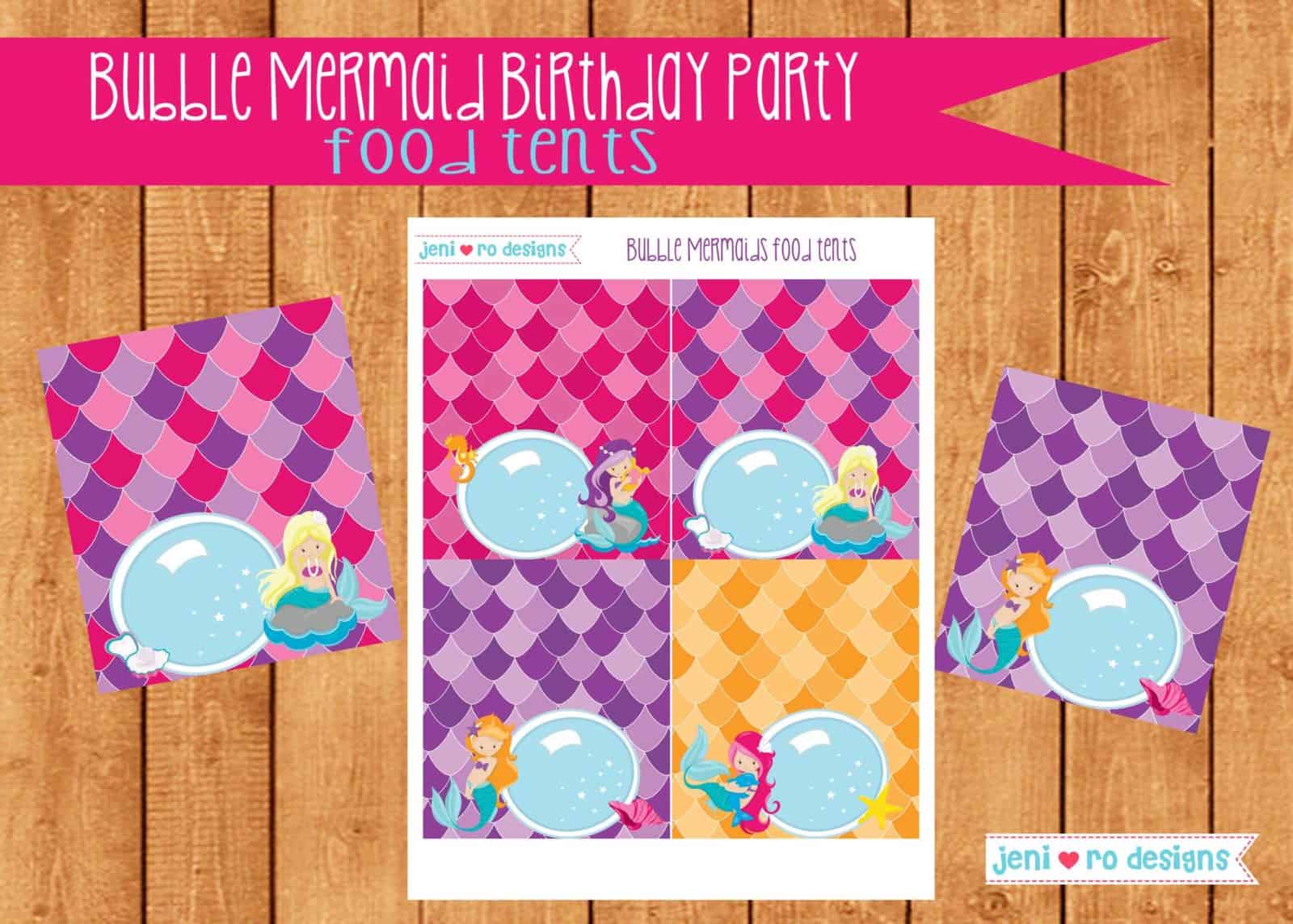 Mermaid Birthday Printable Set Mermaid Birthday Mermaid Party