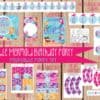 Mermaid Birthday printable set, Mermaid Birthday, Mermaid Party, Mermaid birthday printable decor, Mermaid invite, Personalized