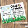 Bug Birthday Party printable invitation, party invite, insects, bugs, personalized - Image 2