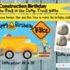 Party Game - Construction Birthday Party, Pin the Rock in the Dump Truck