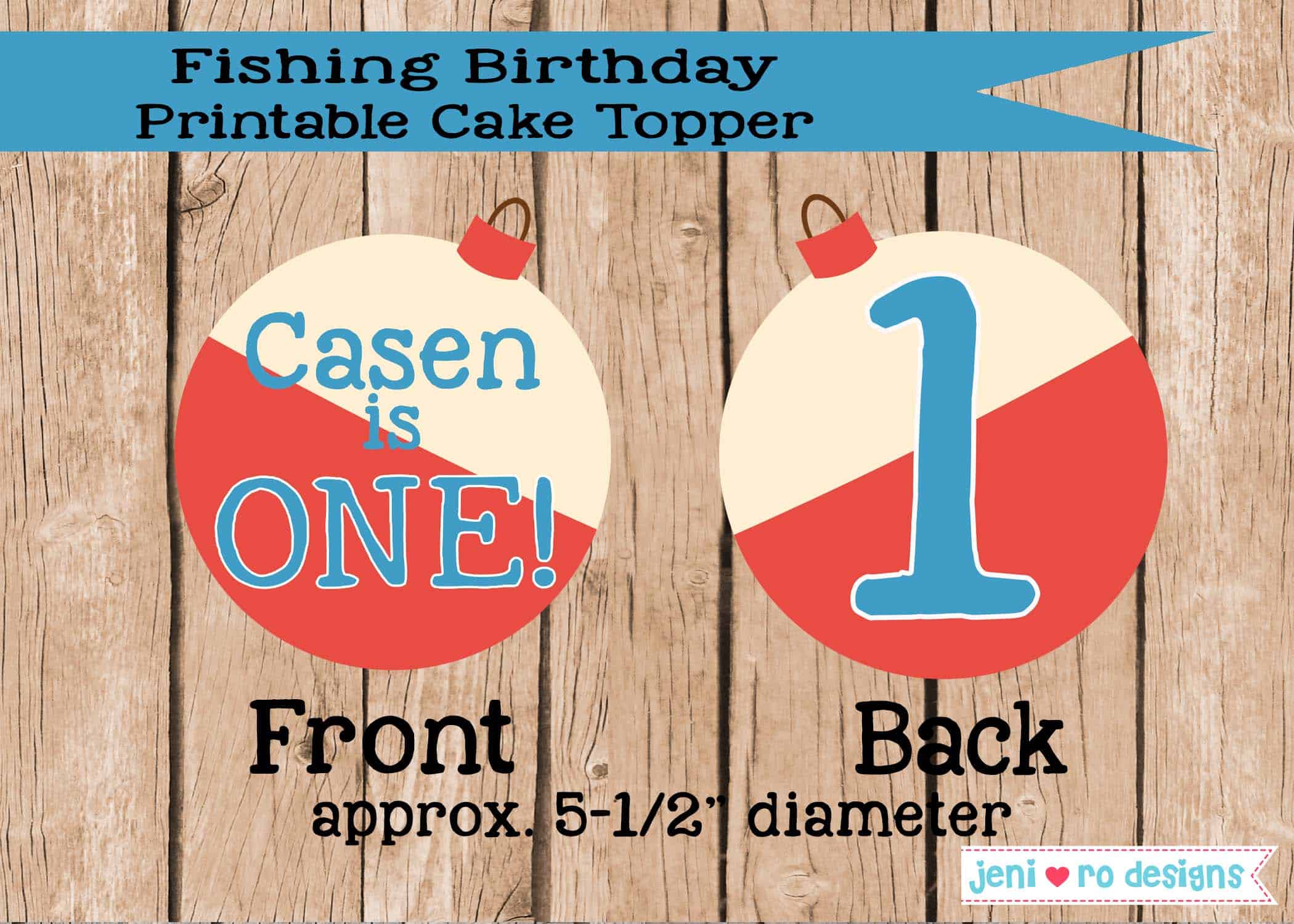 Fishing Birthday Party Printable Decor set - Fishing birthday - The Big One  - 1st Birthday - Fishing birthday printable decor