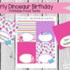 Girly Dinosaur Birthday printable set, Girly Dinosaur Birthday, Pink Dinosaurs, Girl Dino party, Girl Dinosaur printable decor - Image 6