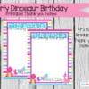 Girly Dinosaur Birthday printable set, Girly Dinosaur Birthday, Pink Dinosaurs, Girl Dino party, Girl Dinosaur printable decor - Image 7