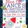 Space Rocket Birthday printable set, Space birthday, Rocket birthday, Space Rocket party, Space Birthday party printable decorations - Image 3