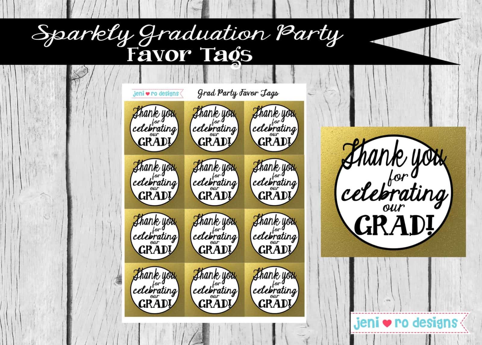 Sparkly Graduation Party Printable Set, Grad party, Graduation decor ...