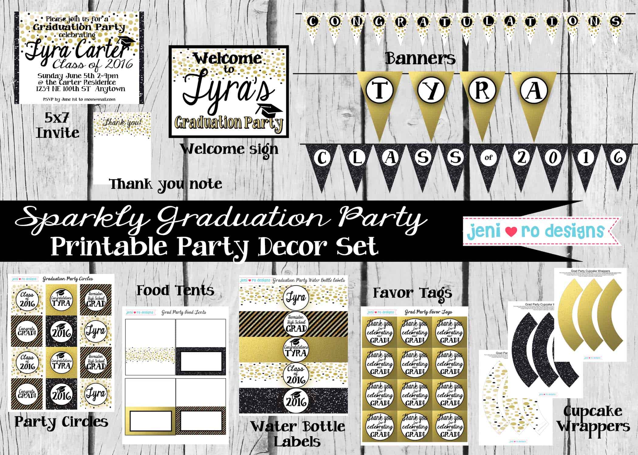 Sparkly Graduation Party Printable Invitation, grad party, graduation ...