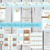 Teddy Bear Boy Baby Shower Printable Decor Set, Teddy Bear Baby shower, Teddy Bears, Boy Bear, Baby shower printables
