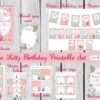 Vintage Kitty Party printable set, Vintage Kitty birthday, Kitty birthday, Vintage cat birthday, Vintage Kitty decorations
