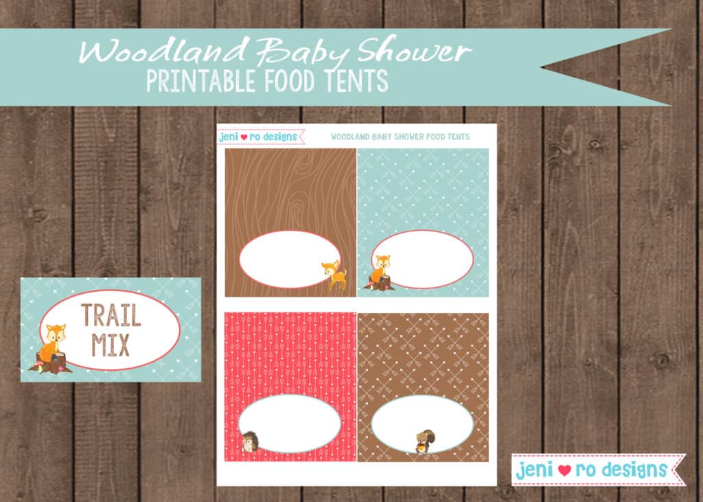 Woodland Animals Baby shower printable set, Woodland Baby Shower ...
