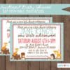 Woodland Animals Baby shower printable Invitation, woodland animals, baby shower, little adventurer, shower invite, personalized