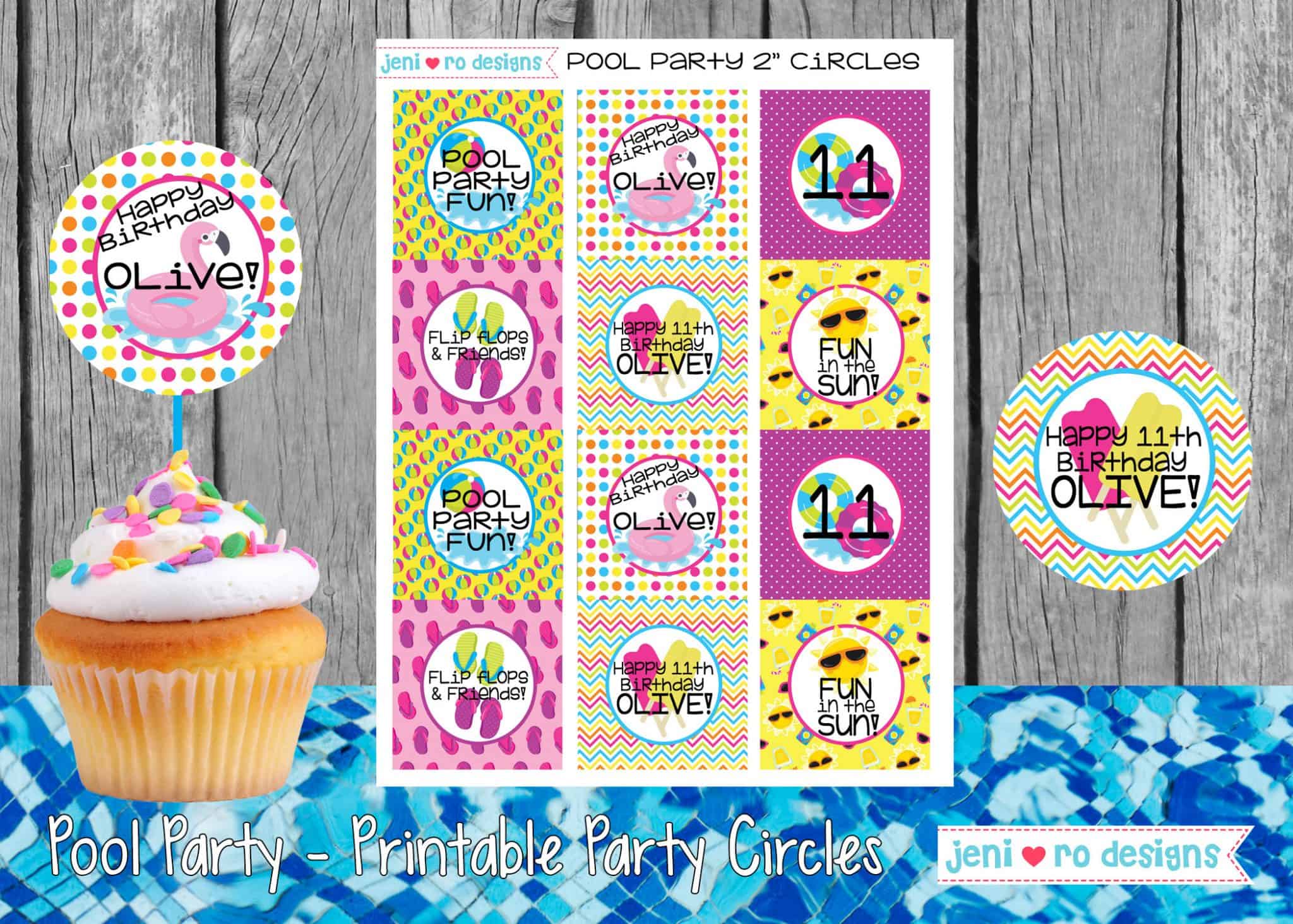 New theme! Pool Party Printables! • jeni ro designs