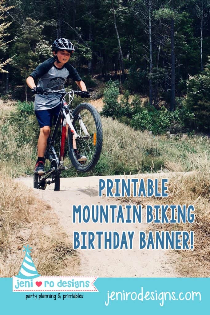 Mountain biking banner printable