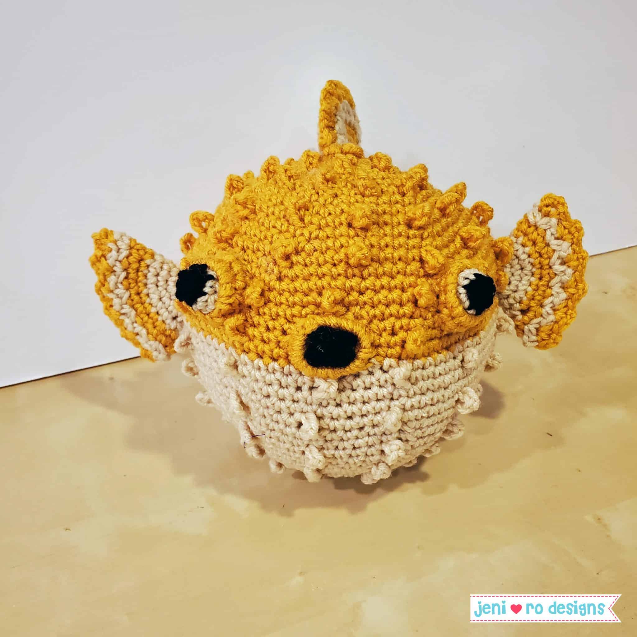 Pufferfish crochet stuffie for a Pufferfish fan on his birthday!