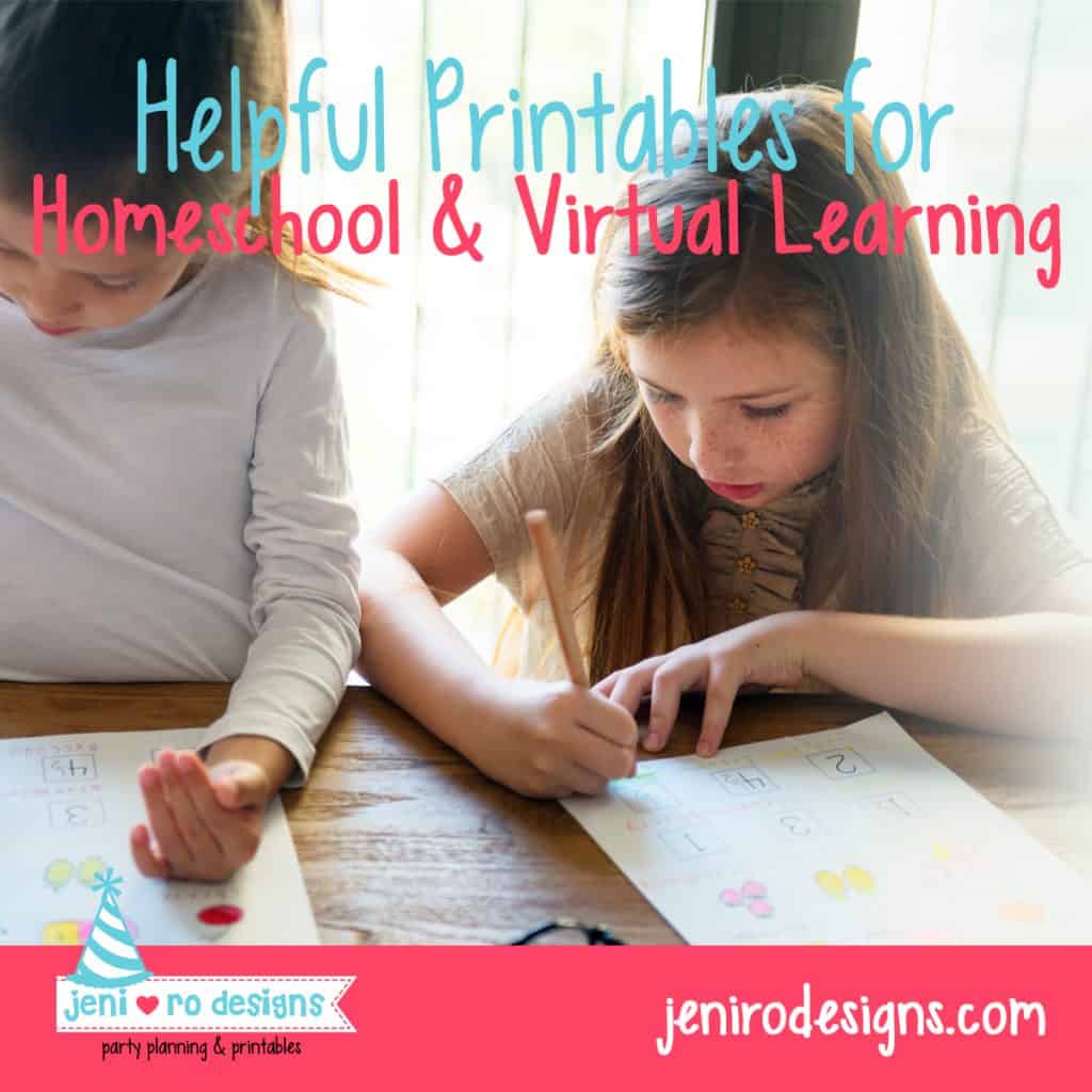 homeschool virtual printables
