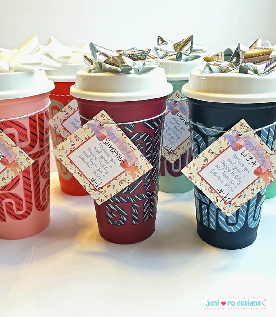 easy teacher holiday gifts reusable cups